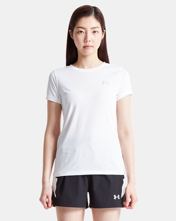 여성 UA Tech™ 티셔츠 in White image number 0